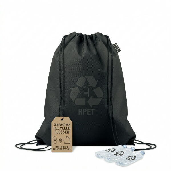 RPET non-woven trekkoordtas 80 g/m²
