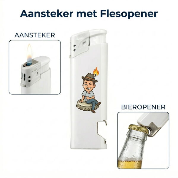 Aansteker met Flesopener / Bieropener